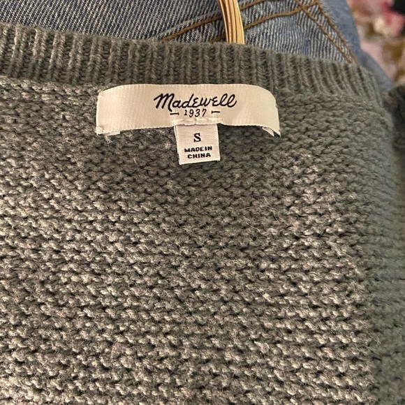 NWOT Madewell Waffle Knit Sweater, Size Small - Picture 5 of 5